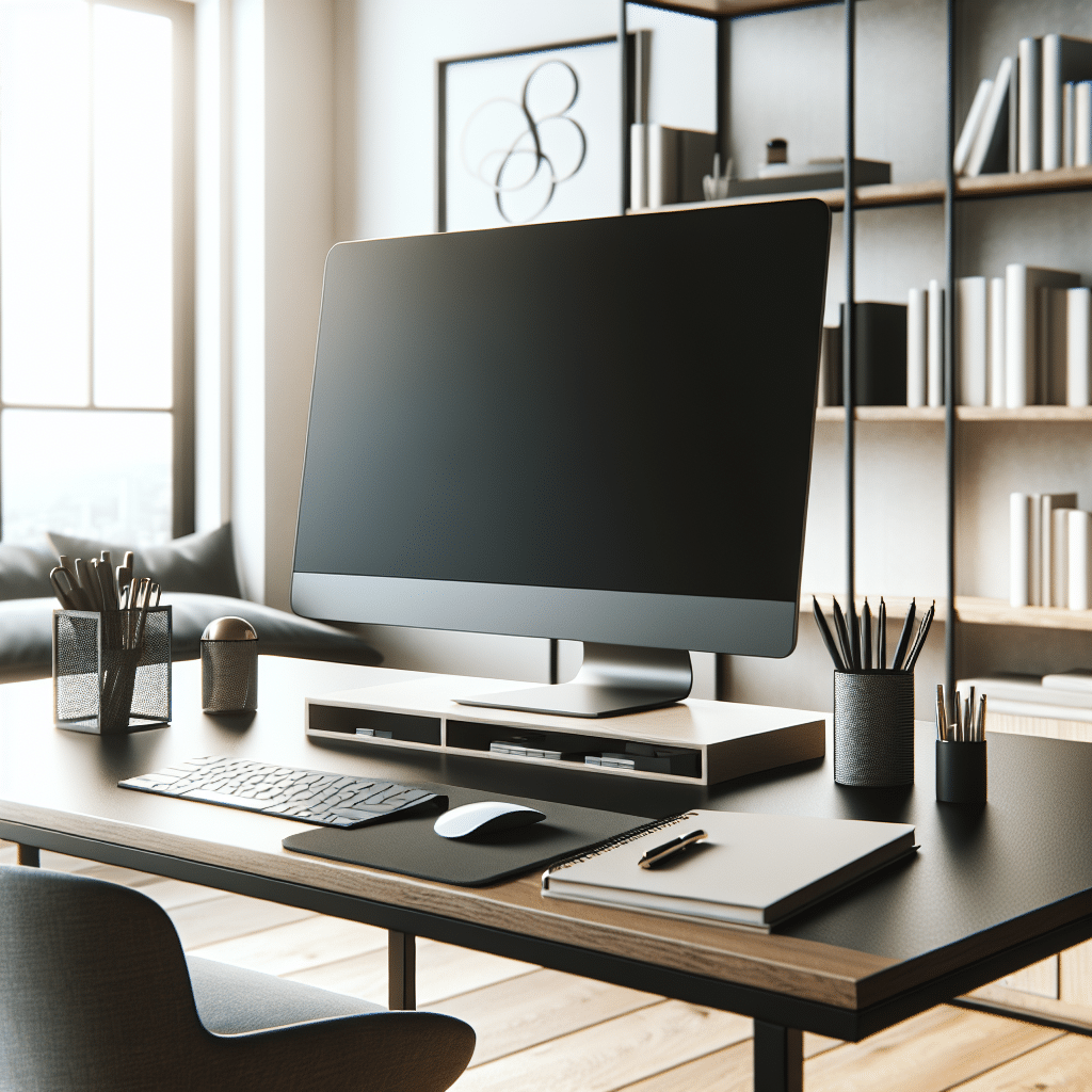 monitor risers for home office setup