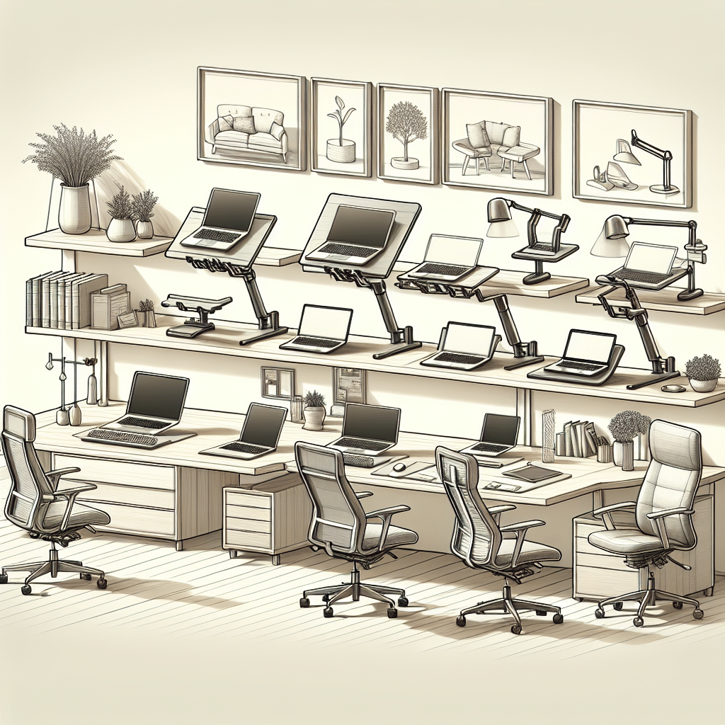 ergonomic laptop stands for a comfortable desk setup