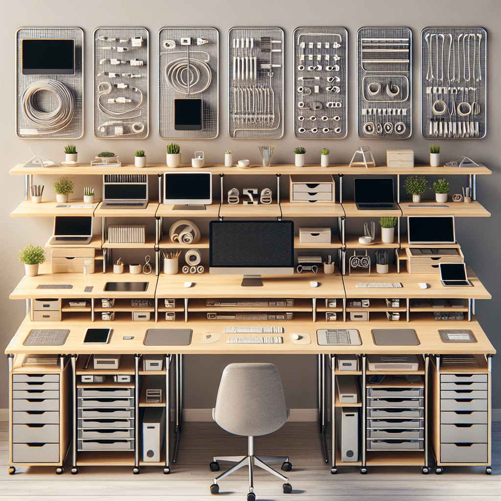desks with cable management for home office