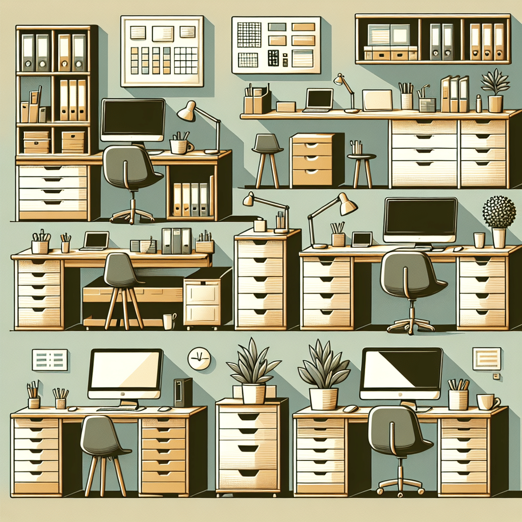 office desks with storage for productivity