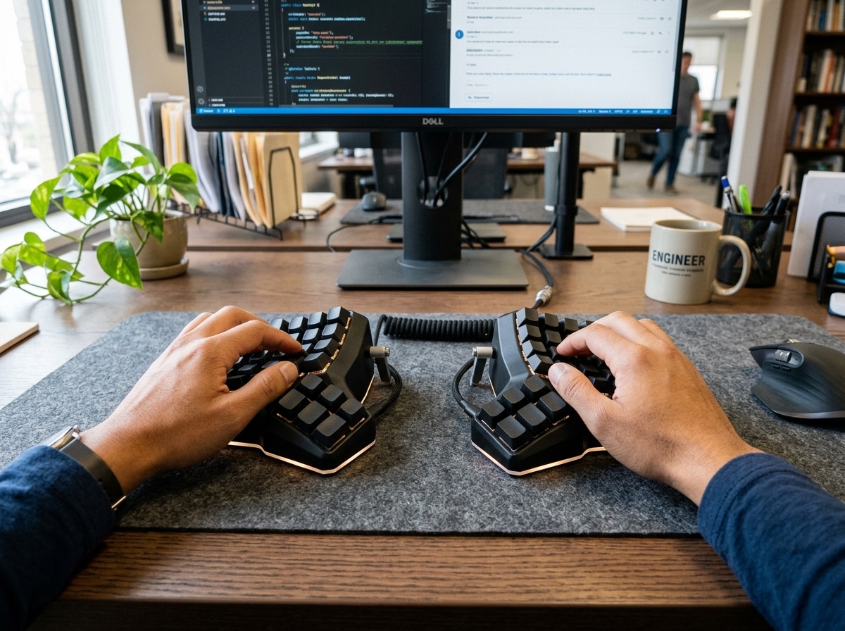 split keyboard adjustment guide