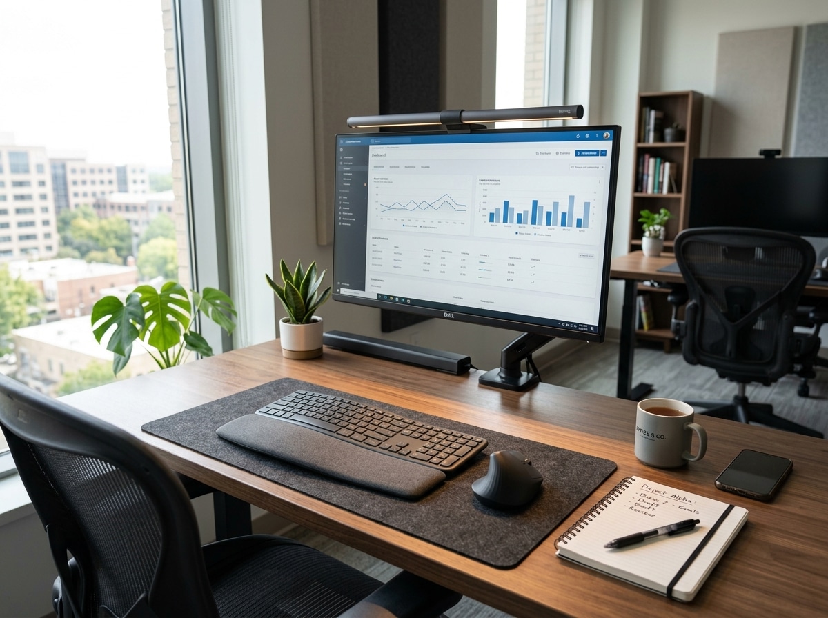 computer desk lighting ergonomics