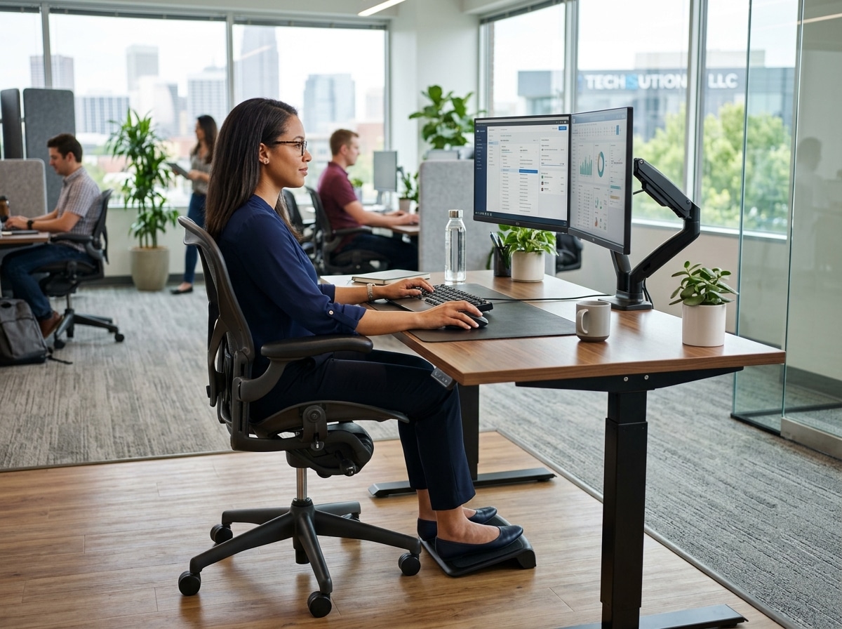 how to set up your desk ergonomically