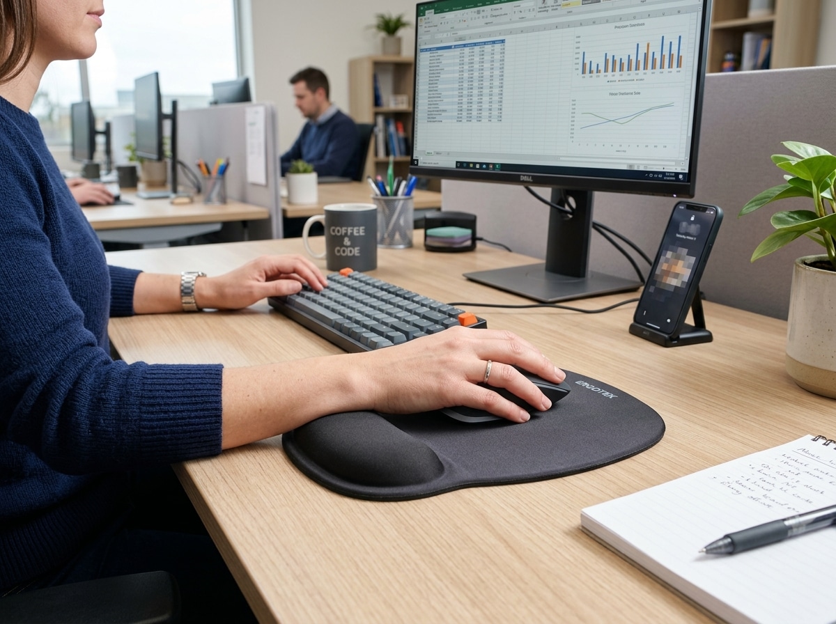 ergonomic mouse pad for work