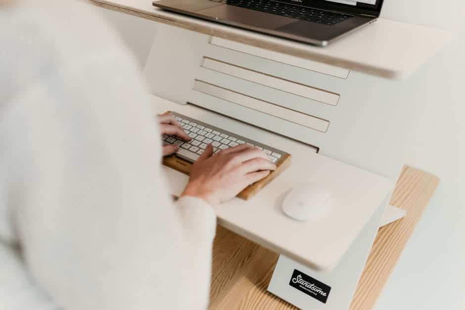 ergonomic typing posture guide